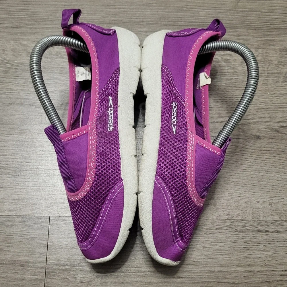 Speedo Kids Purple Pink Mesh Water Shoes Slip On Size S 13 1 Beach Waterproof